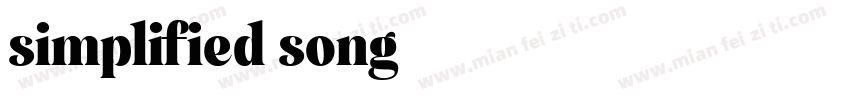 simplified song字体转换